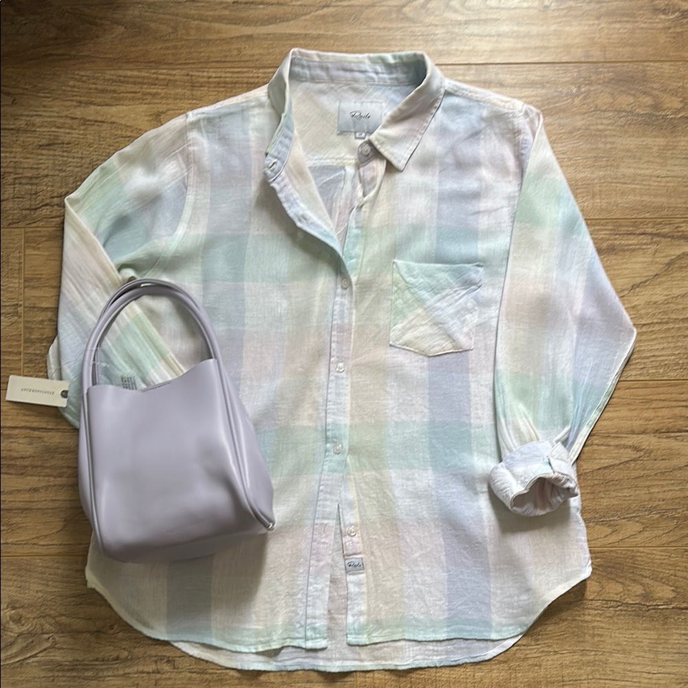 Rails Charli Plaid Linen Button Up Shirt